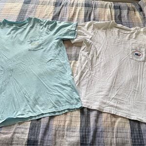 Vineyard Vines Light Blue & White Pocket Tee Duo American 🇺🇸
